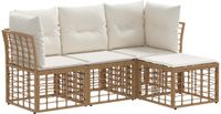 vidaXL - Buiten - bank - set - Naturel - Polyester