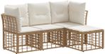 vidaXL - Buiten - bank - set - Naturel - Polyester