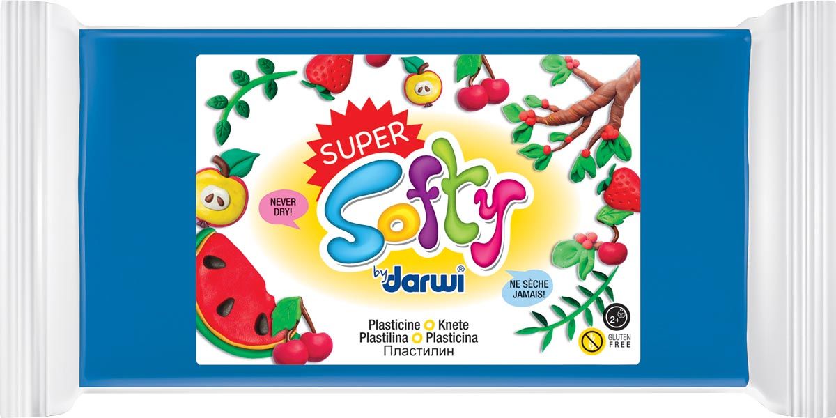 Darwi boetseerpasta Super Softy 350 g blauw