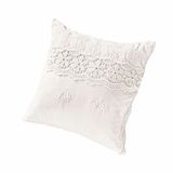LOBERON Kussenhoes Fianna wit Katoen Effen 40x40 cm