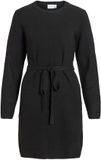 VILA Robe Viliga L/s O-neck Belted Knit Dress 14115888 Black Beauty Femme Taille - XL
