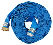 Tuyau d'eau multifonctionnel - Tuyau plat pour pompes à eau - PVC - 15 mètres de long - Raccord de 3-5 cm - Pression de travail de 6 bar - Convient pour piscines et drainage