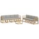 vidaXL - Buiten - bank - set - 9 - st - Wit - en - Lichtgrijs - Polyester
