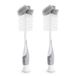 Munchkin Flessen Borstel, 2-In-1 Spons en Baby Flessen Borstels voor Reiniging, Flessen Reinigingsborstel Set, Zacht en Herbruikbaar met Ingebouwde Speenborstel, Vaatwasserbestendig, 2 Stuks - Grijs