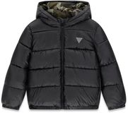 Guess Kinderjas met capuchon L6YL01-W2655 Polyester Zwart 12 jaar