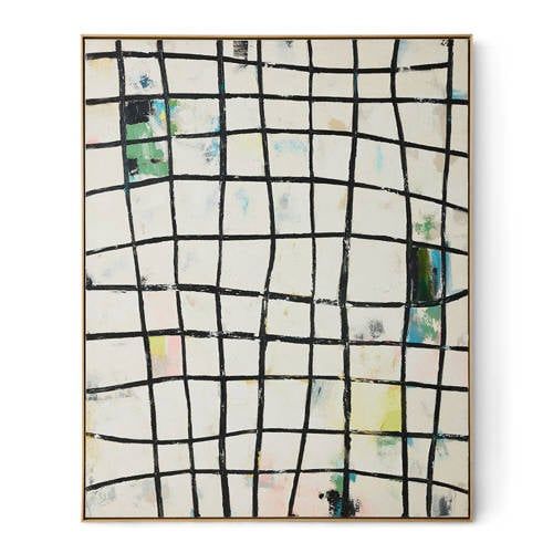 HKLIVING schilderij zwart (131x5x163 cm)