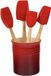 Le Creuset Spatelset - Met spatelpot - Aardewerk - 5-delig - Kersenrood