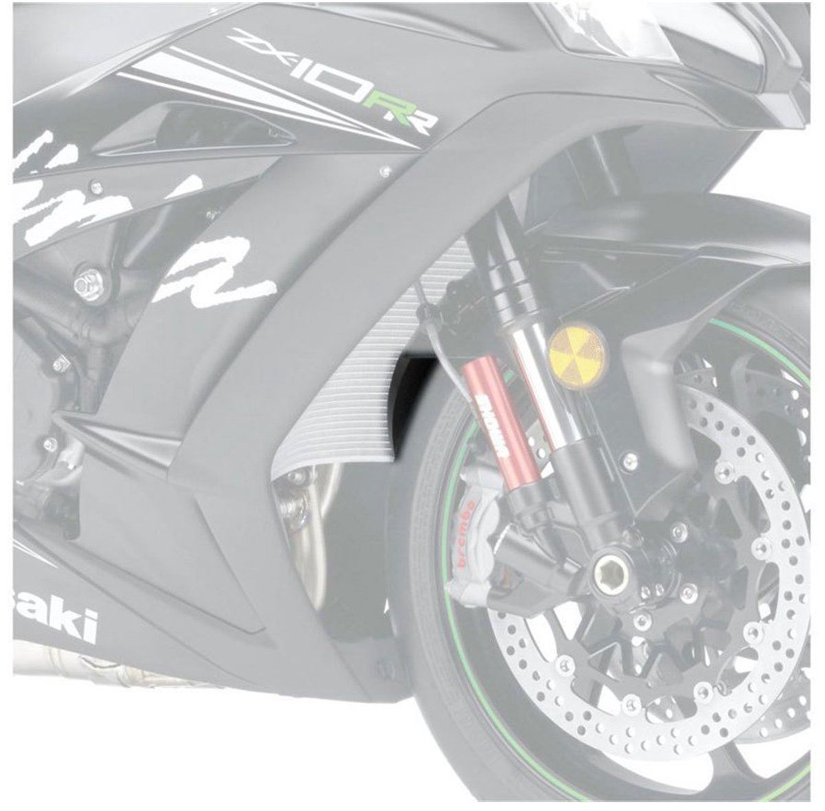 Puig motorfiets spatbordverlenging vooraan 9865N Kawasaki ZX-10R-RR 17'-18', zwart