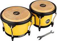 Meinl Percussion Bongos Journey Series - 2 handdrums met 6,5 en 7,5 inch - inclusief stemsleutel - ABS kunststof, Geel (HB50IY)
