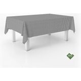 ECOMMERC3 Vichy Tafelkleed, vuilafstotend, rechthoekig, 140 x 140 cm, Vichy tafelkleed, extra zacht en waterdicht, donkergrijs