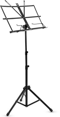 Ã�engus Opklapbare muziekstandaard - lessenaar voor bladmuziek met draagtas - Zwart