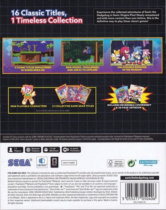 Sega Sonic Origins Plus PS5