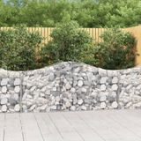 Maison Exclusive - Geknoopte gaasbakken, 3 stuks, 200x30x80/100 cm, verzinkt staal