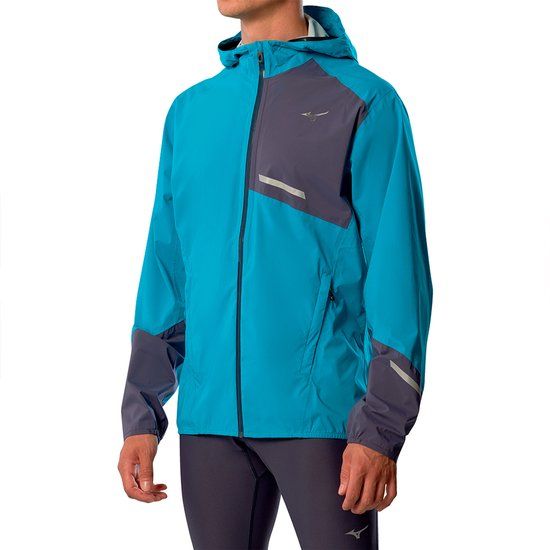 Mizuno Trail Waterproof 20k Jas Blauw Heren XXL