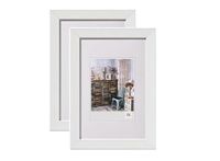 walther design Grado HI824WD Fotolijsten, wit, 18 x 24 cm, houten frame, verpakking van 2