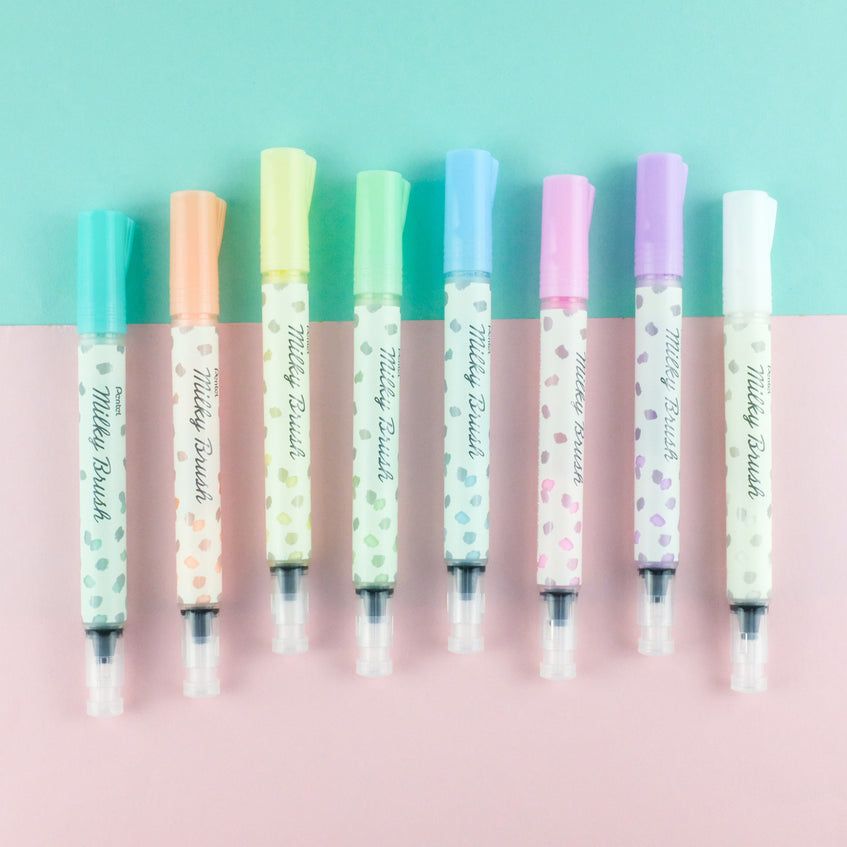 Pentel Milky Brush Pen - Pastel Light Green - 1 pc