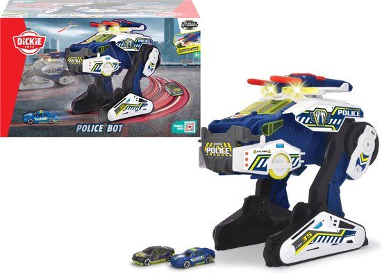Dickie Toys Rescue Hybrids Police Bot - Speelgoedvoertuig - Blauw