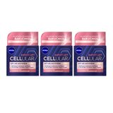 NIVEA CELLular Expert Lift Anti-Age Nachtcrème - Alle huidtypen - Met Bakuchiol en Hyaluronzuur - 3 x 50 ml