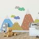 Ambiance Sticker Kinderstickers met Scandinavische bergmotieven van Dipaka, 110 x 165 cm