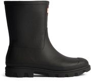 Hunter Downpour Insulated Short Unisex Regenlaarzen Rubber Zwart Waterdicht