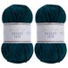 Utopia Crafts Velvet Lux Chenille Superzacht, grof garen voor breien en haakgaren, 2 x 100 g (petrolgroen)