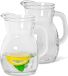 Bormioli Rocco pichet/carafe à eau/carafe - 2 pièces - Verre - 1000 ml - Transparent