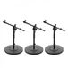 G4M Gear4music G4M Kort Telescopisch Microfoonstatief met Gegoten Basis, 3 Stuks