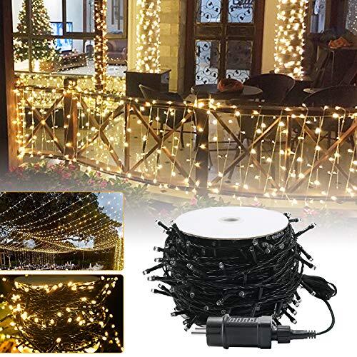 UISEBRT 80 m 800 led-lichtketting voor buiten, binnendecoratie voor Kerstmis, Pasen, Halloween, bruiloft, feest, met 8 verlichtingsmodi, waterdicht IP44 (80 m 800 led, warmwit)