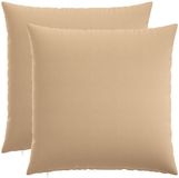 vidaXL Kussensloop HEERLEN Crèmekleurig 65 x 65 cm Stof