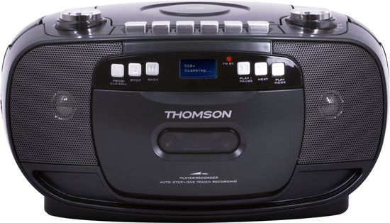 Thomson RK200DAB Draagbare Radio CD speler - DAB+ - Casette - Zwart