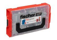 fischer FixTainer PowerFast II spaanplaatschroef, voorgesorteerde assortimentsdoos met 525 schroeven en 2 bits, verzonken kop, gedeeltelijke schroefdraad en TX-aandrijving, universele set voor