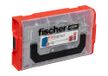 fischer FixTainer PowerFast II spaanplaatschroef, voorgesorteerde assortimentsdoos met 525 schroeven en 2 bits, verzonken kop, gedeeltelijke schroefdraad en TX-aandrijving, universele set voor