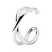 SINGULARU - Ear Cuff Cross Loose Earring - 925 sterling zilveren oorbel met 18-karaats vergulde afwerking. o Rhodium - Verstelbare oormanchet - Sieraden voor dames