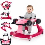 sun baby Loopstoel, baby walker vanaf 6 maanden, verstelbare hoogte, geluiden, lichten, spiegels - Roze