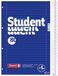 Brunnen Student 1067907 Notitieblok/collegeblok (voor linkshandigen, A4, gelinieerd, liniatuur 27, 70 g/m², 80 vellen met spiraal rechts)
