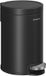 SONGMICS Pedaalemmer van Staal, 3 L, Softclose, met Binnenemmer | Kleine Prullenbak, 17,3 x 22,4 x 25,4 cm, voor Badkamer en Toilet, Zwart, PLUSHIC Collectie LTB013BZ01