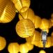 Gresonic Lichtketting lampion/lantaarns decoratie voor tuin Kerstmis party bruiloft binnen en buiten met stekker (20 LED netaansluiting, warmwit)