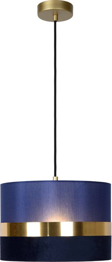 Lucide EXTRAVAGANZA TUSSE Hanglamp - Blauw - E27 - Dimbaar