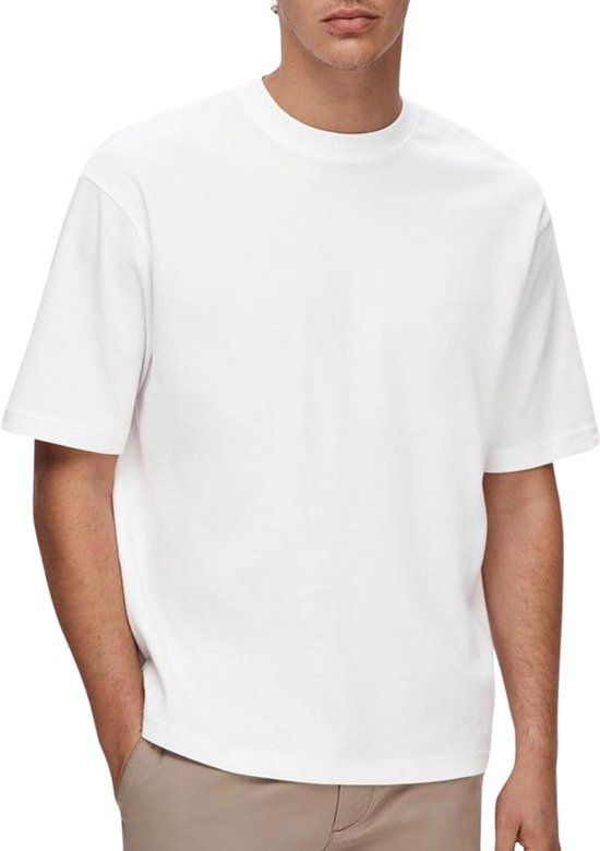 SELECTED HOMME Oscar T-shirt - Heren - Wit - Maat XL