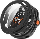 Strap-it Hard case hoesje met screen protector glas - geschikt voor Samsung Galaxy Watch 8 Classic 46mm (zwart)