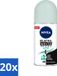Nivea Black & White Invisible Active Déodorant Roller - 20 stuks