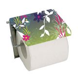 MSV 140834 toiletrolhouder, MDF/roestvrij staal, 11,5 x 13 x 2 cm