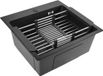 Rea - Stalen Spoelbak Met Accessoireset 3-delig Leo 40 Black Beige accessoires