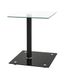 HAKU Bijzettafel zwart metaal salontafel veiligheidsglas 5 mm - Maat: B 40 cm x H 52 cm x D 40 cm, Stijl: Modern