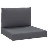 VidaXL Palletkussens 2 st stof antraciet