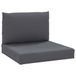 VidaXL Palletkussens 2 st stof antraciet