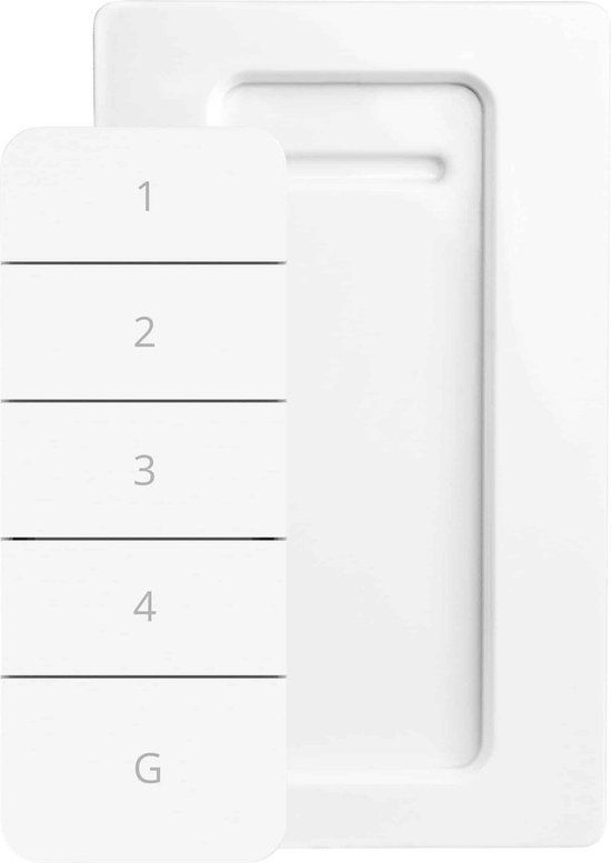 KlikAanKlikUit Afstandsbediening - 4 Kanalen - Muurbevestiging - Wit - AYCT-303