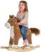 Homcom Kinderschommelpaard - Metaal - 85x28x60cm - Bruin