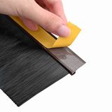 vidaXL Zelfklevende Deurborstels 2 stuks Bruin 100 cm Aluminiumlegering
