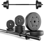 Trex Sport TX-022SE – Halterset – Rechte Halterstang 120 cm – Bitumen Schijven – Ø 25 mm – Fitness Halterset – 22 kg Totaal